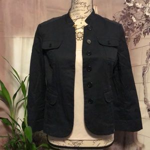 BCBGMAXAZRIA  Dark Blue Khaki Style Blazer Sz M